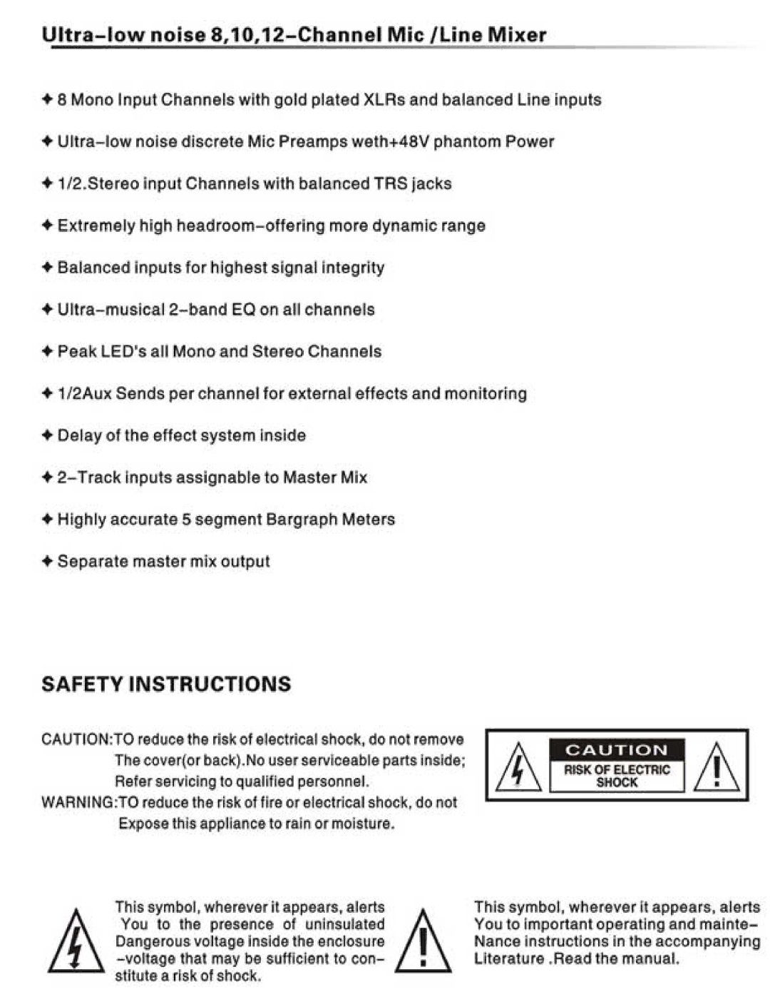 PYLE Audio PMX1204 manual 