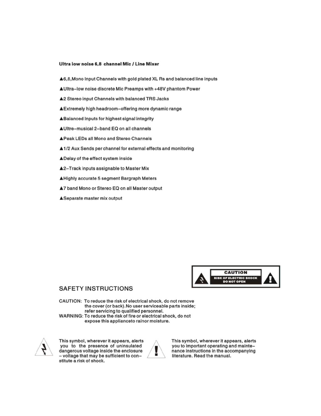 PYLE Audio PMX804 manual 