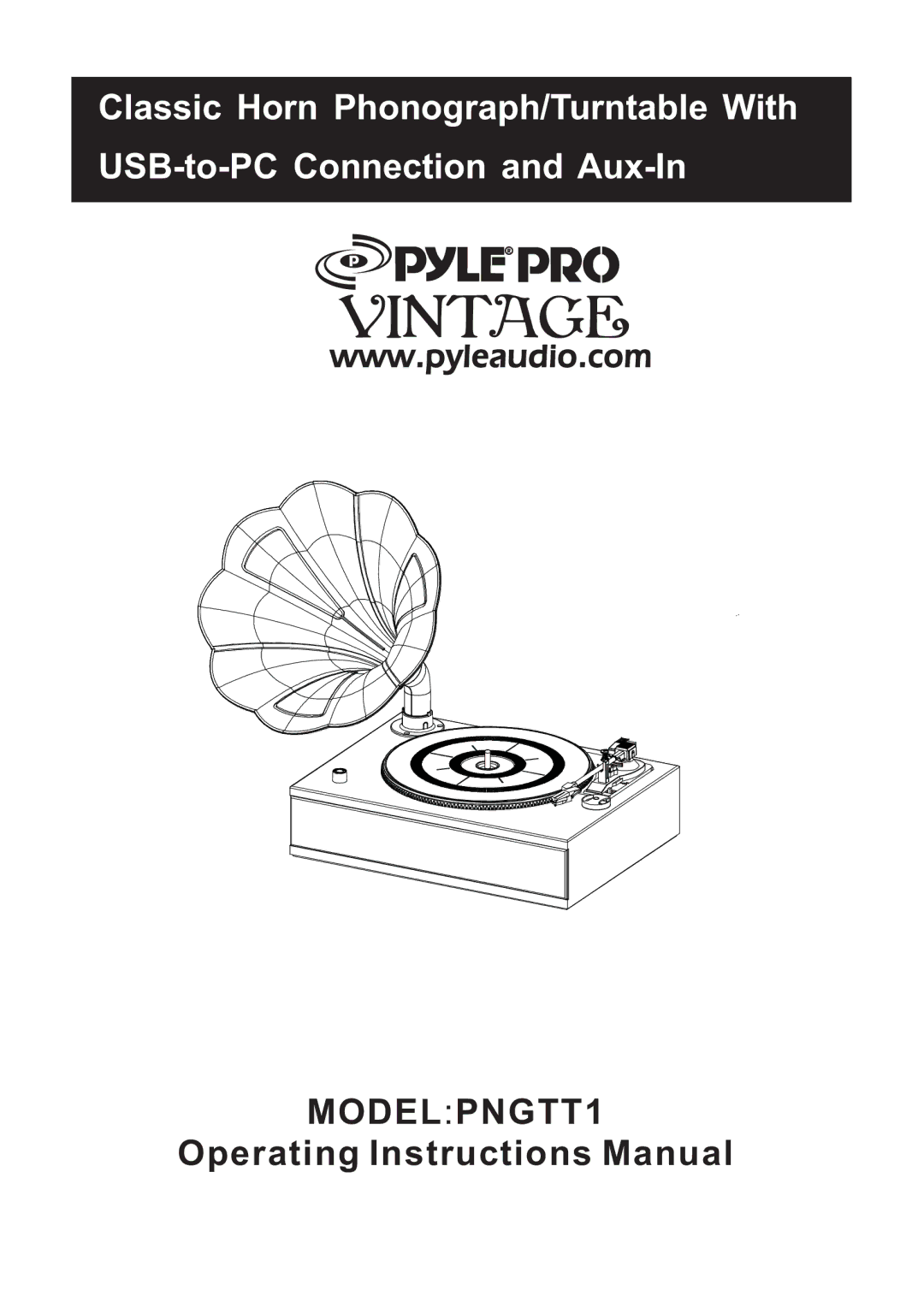 PYLE Audio manual MODELPNGTT1 