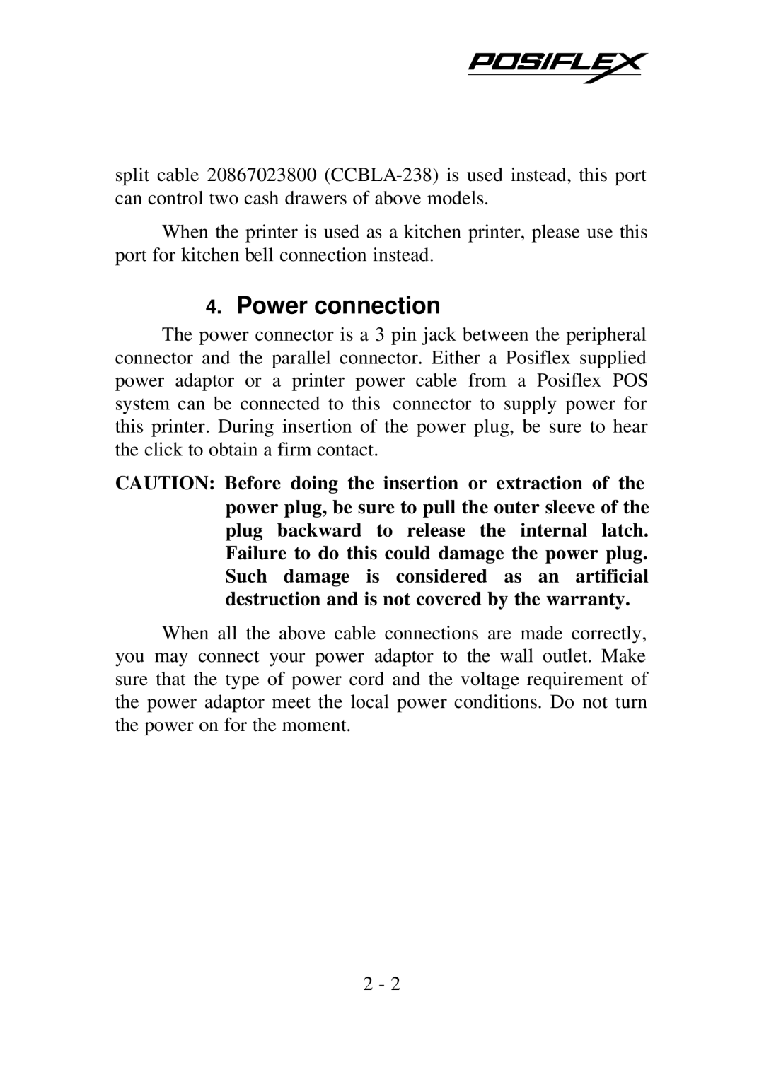 PYLE Audio PP5600 user manual Power connection 