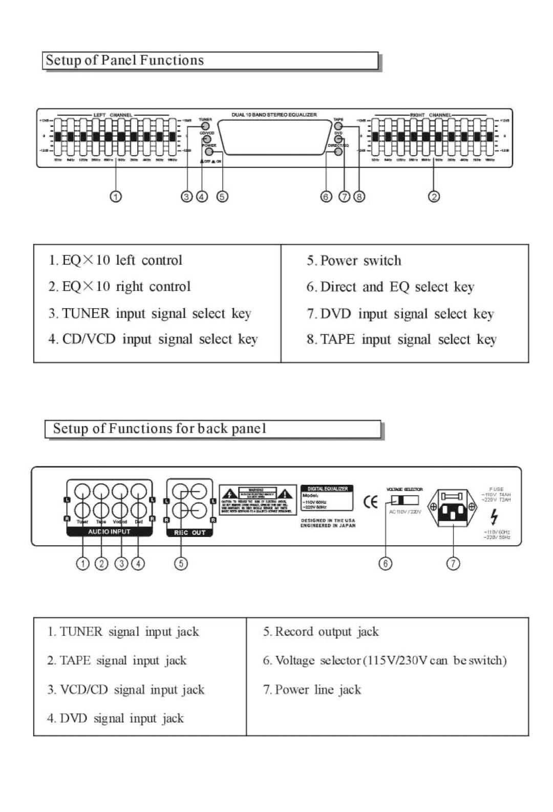 PYLE Audio PPEQ-100 owner manual 