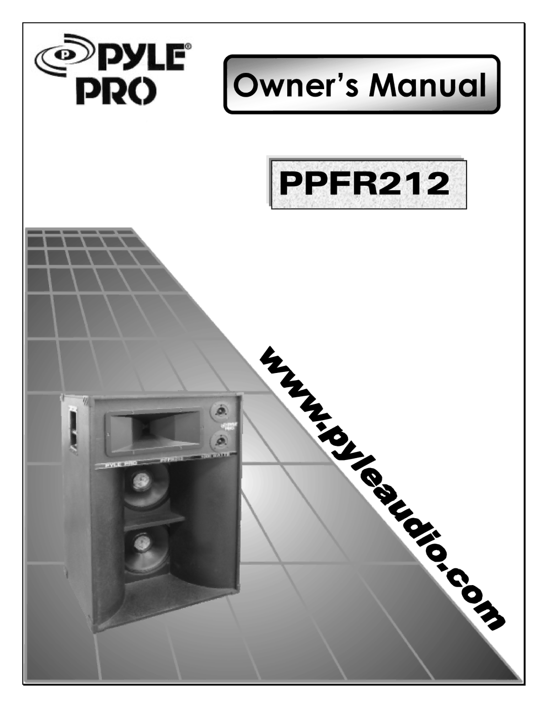 PYLE Audio PPFR212 manual 