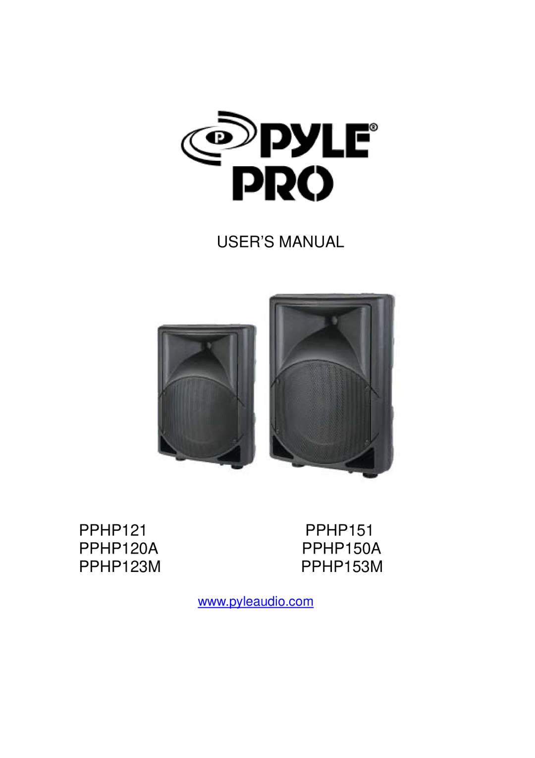 PYLE Audio PPHP150A, PPHP153M, PPHP123M, PPHP120A, PPHP121, PPHP151 user manual 