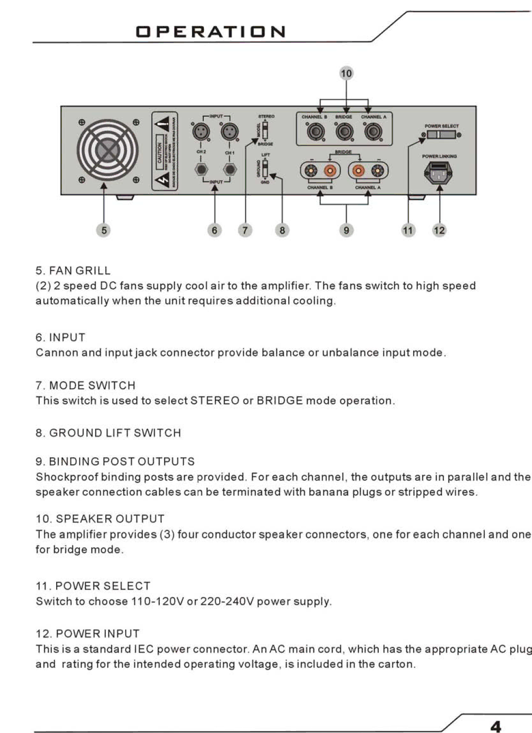 PYLE Audio PQ1000 manual 