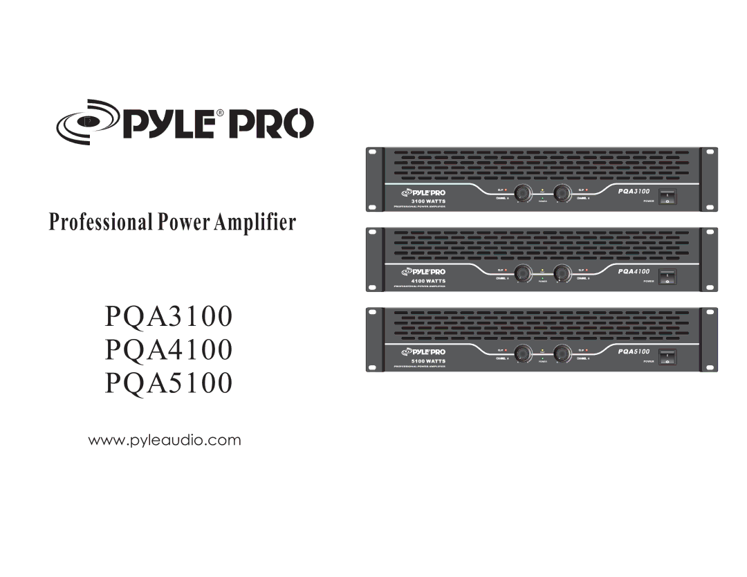 PYLE Audio manual PQA3100 PQA4100 PQA5100 