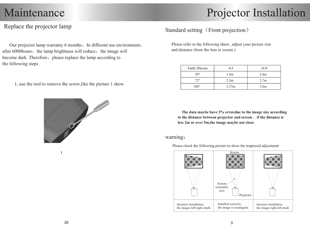 PYLE Audio PRJHD198 user manual Maintenance 