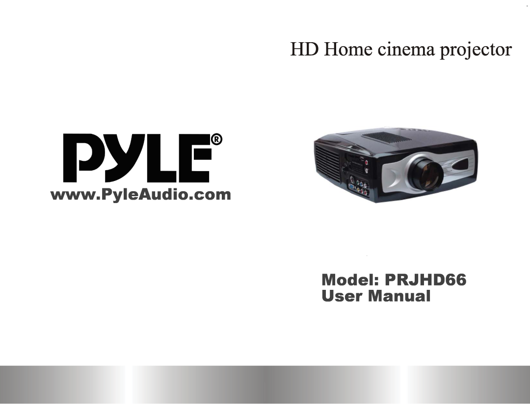 PYLE Audio user manual Model PRJHD66 User Manual 