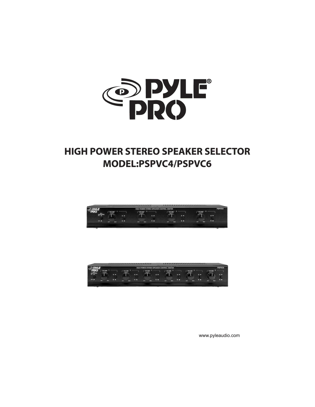 PYLE Audio PSPVC4, PSPVC6 manual 