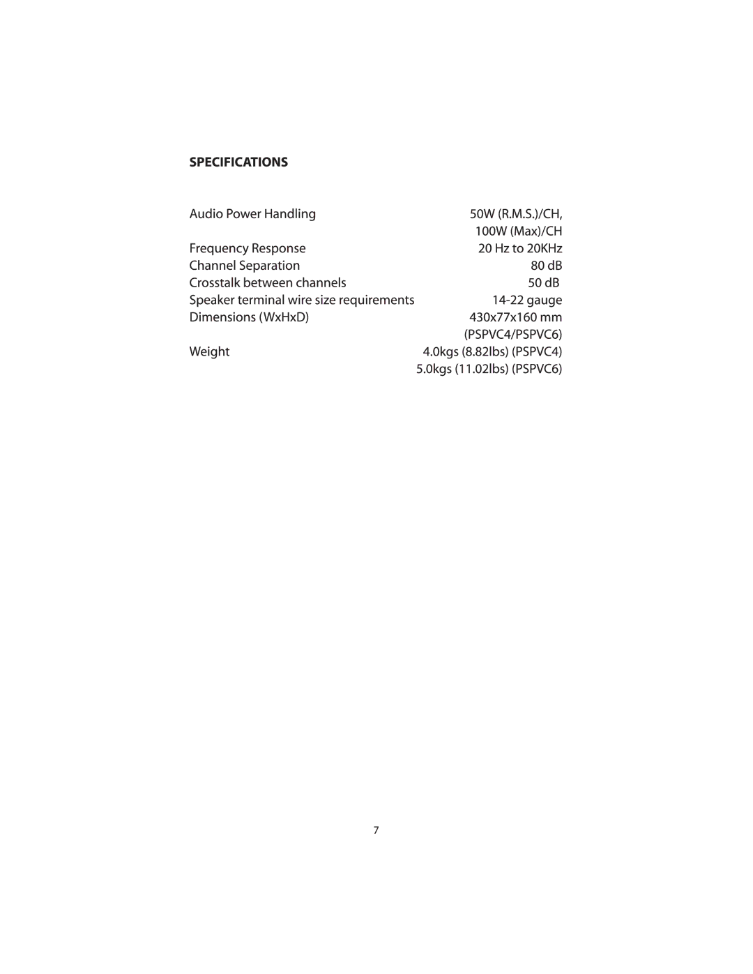 PYLE Audio PSPVC6, PSPVC4 manual 