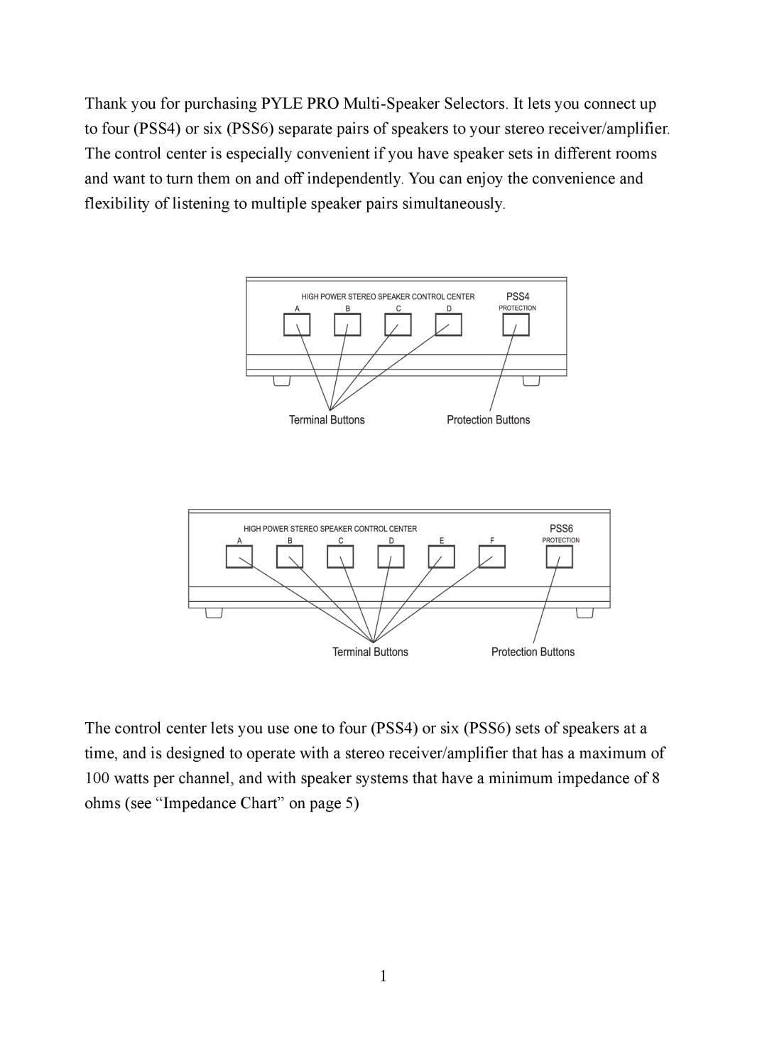 PYLE Audio PSS6, PSS4 manual 