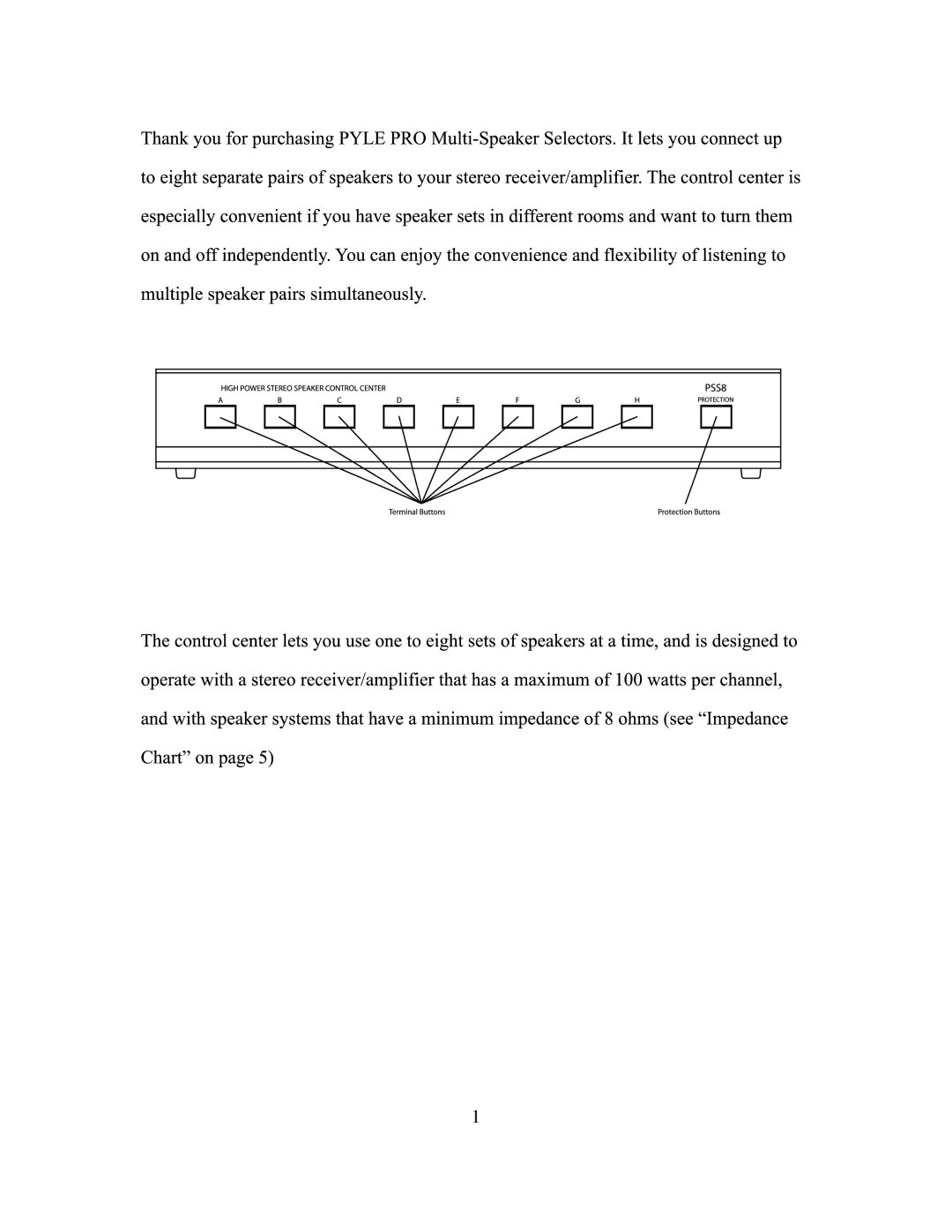 PYLE Audio PSS8 manual 