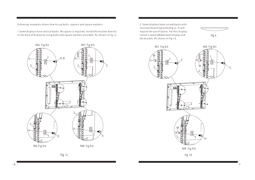 PYLE Audio PSW117ET1 manual M4 Fig bit M5 Fig bit, M5 Fig bit Fig a M6 Fig bit M8 Fig bit 