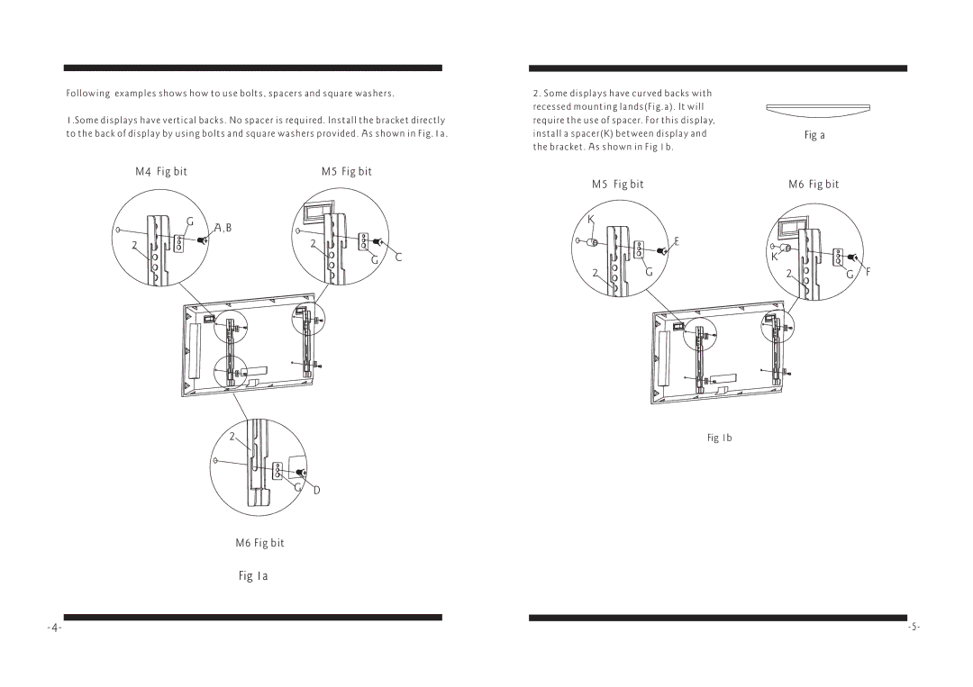 PYLE Audio PSW446F manual M4 Fig bit M5 Fig bit M6 Fig bit, M5 Fig bit Fig a M6 Fig bit 