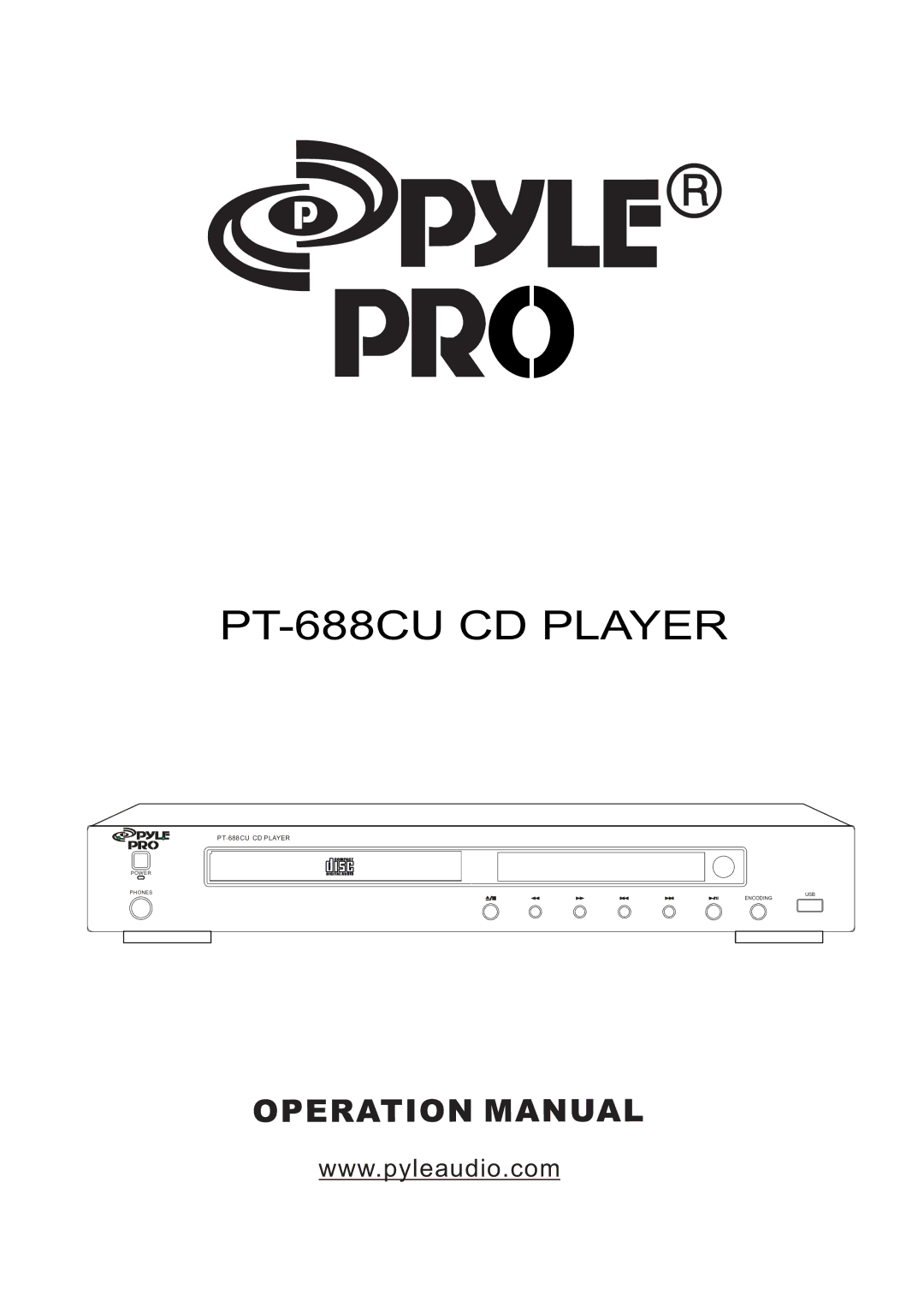 PYLE Audio manual PT-688CU CD Player 