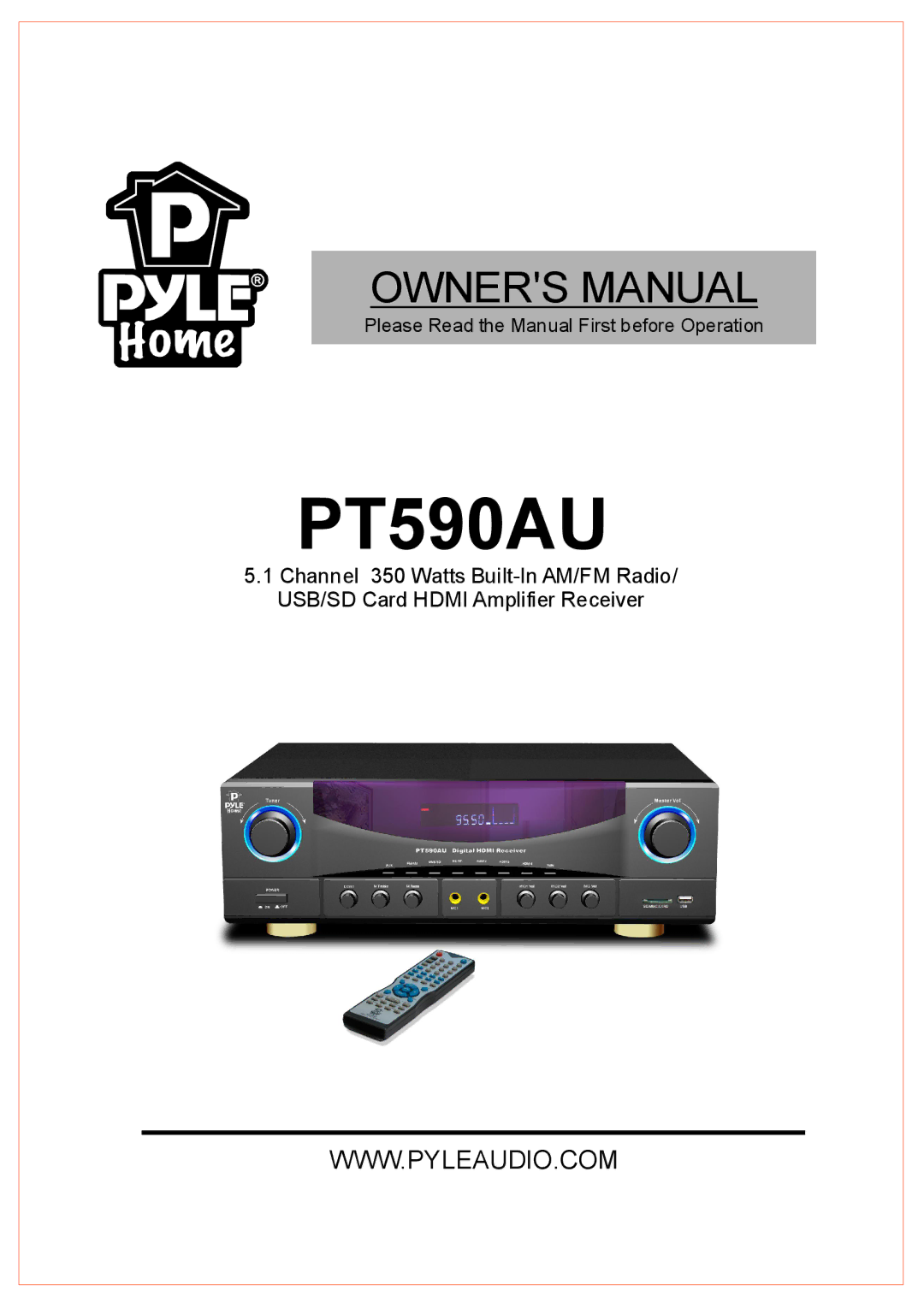 PYLE Audio PT590AU owner manual 