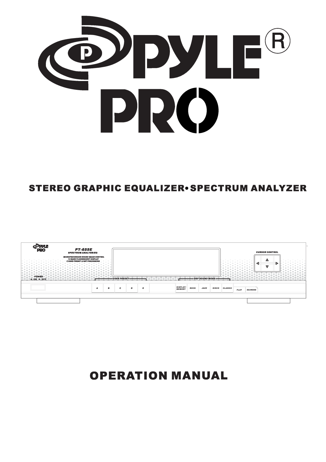 PYLE Audio PT655E manual 