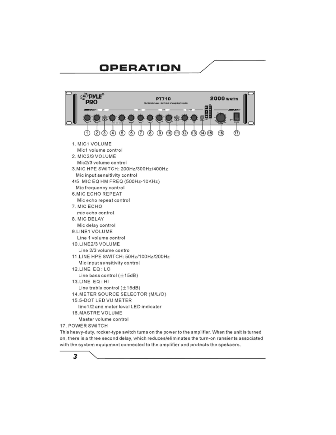 PYLE Audio PT710 owner manual 