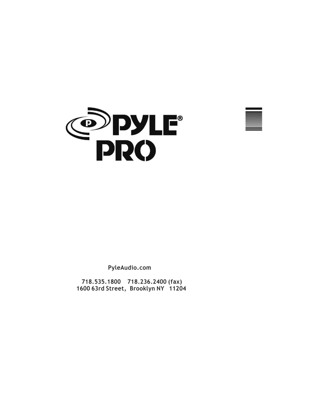 PYLE Audio PT8000CH owner manual 