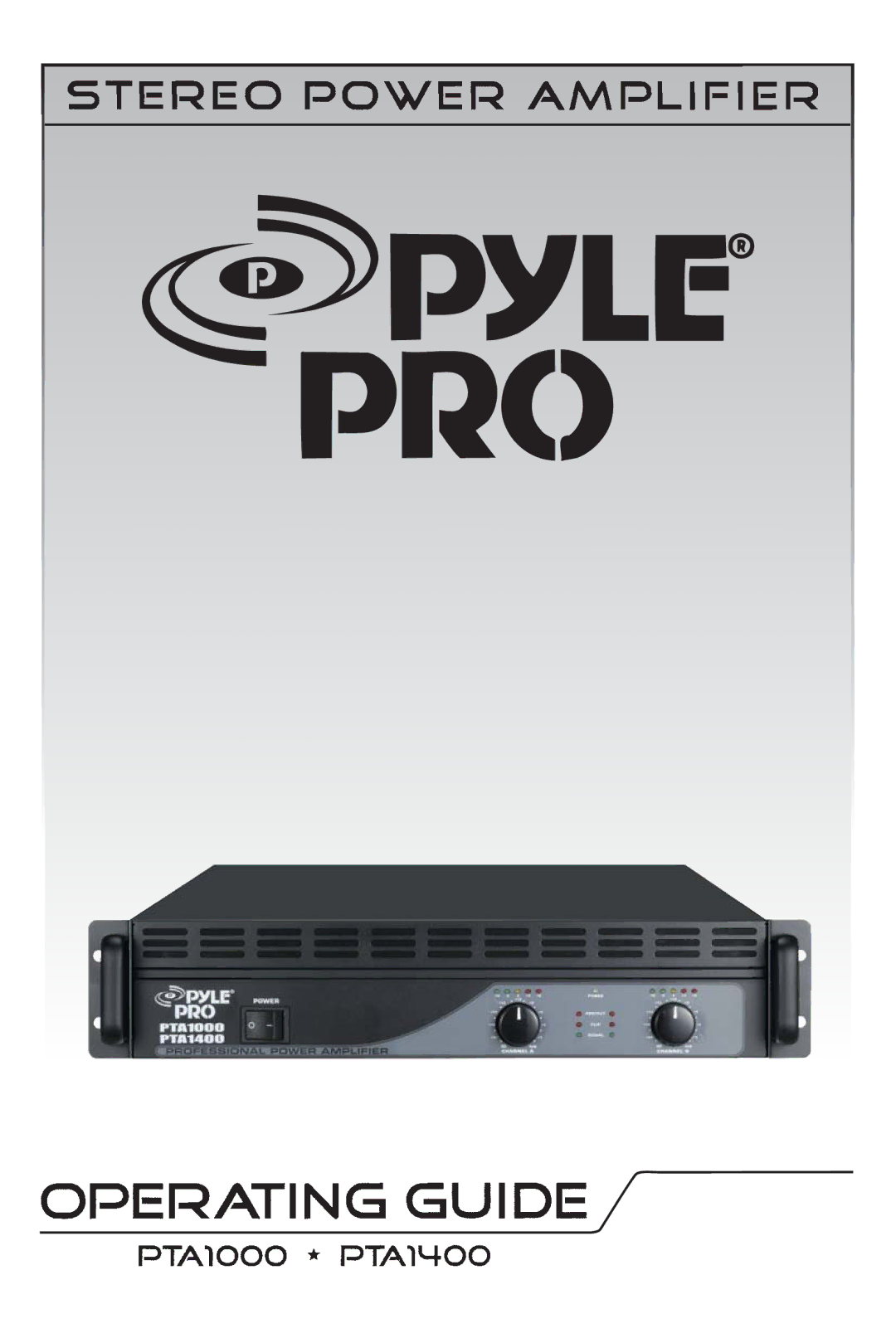 PYLE Audio PTA1000, PTA1400 manual 