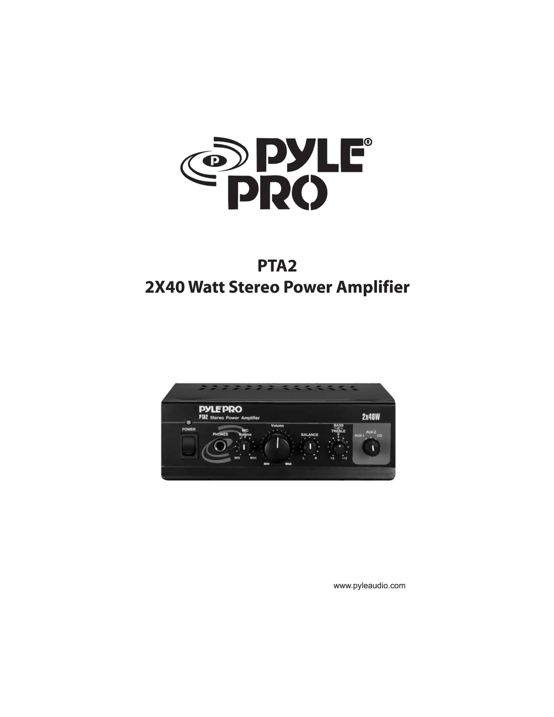 PYLE Audio PTA2 manual 