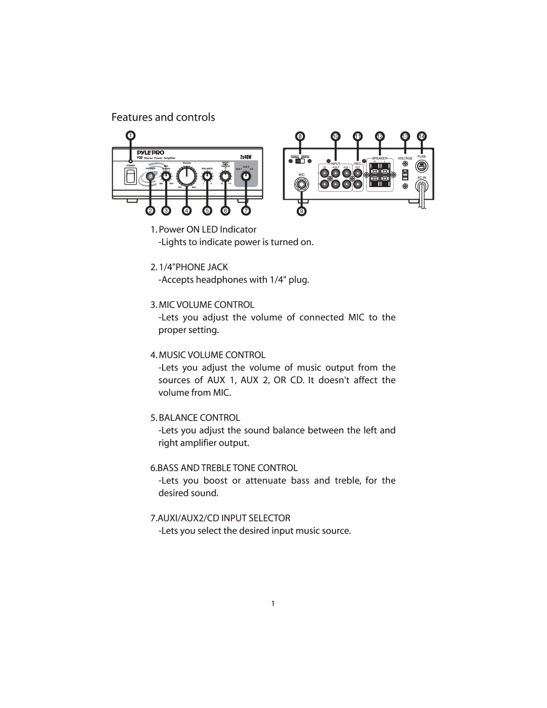 PYLE Audio PTA2 manual 