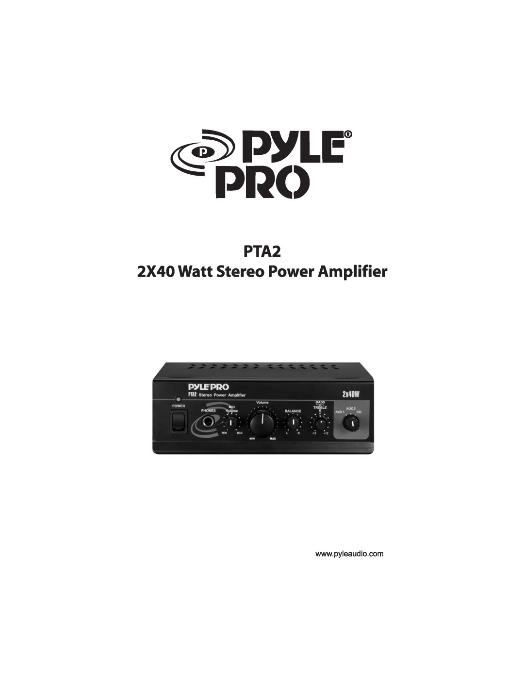 PYLE Audio PTA2 manual 