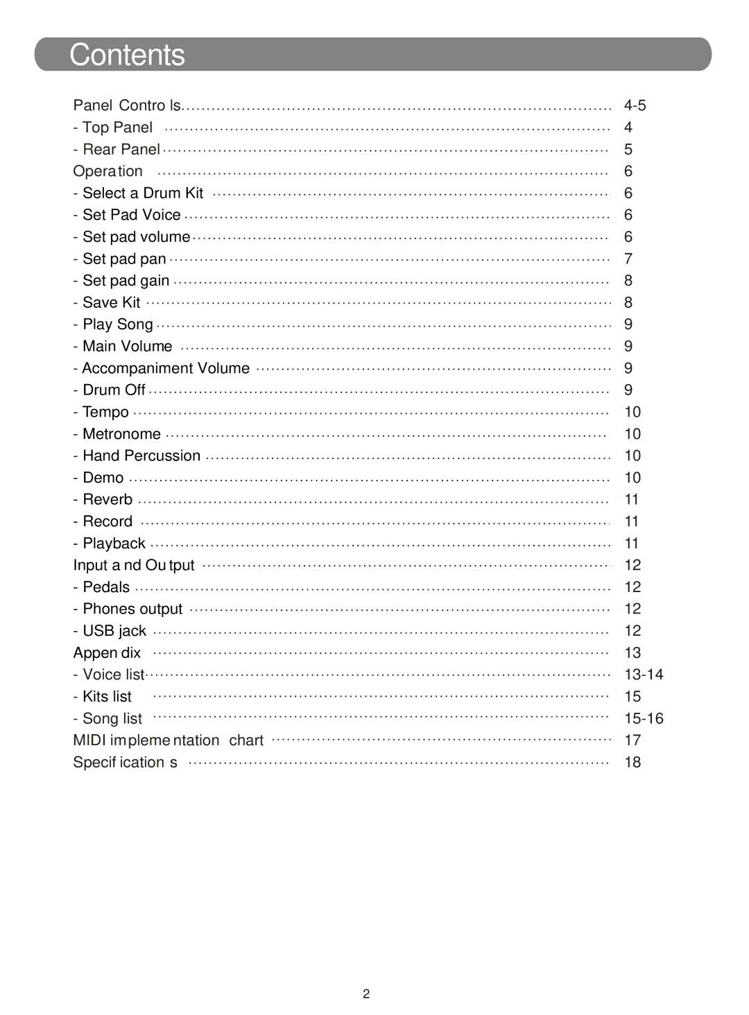 PYLE Audio PTED01 owner manual Contents 