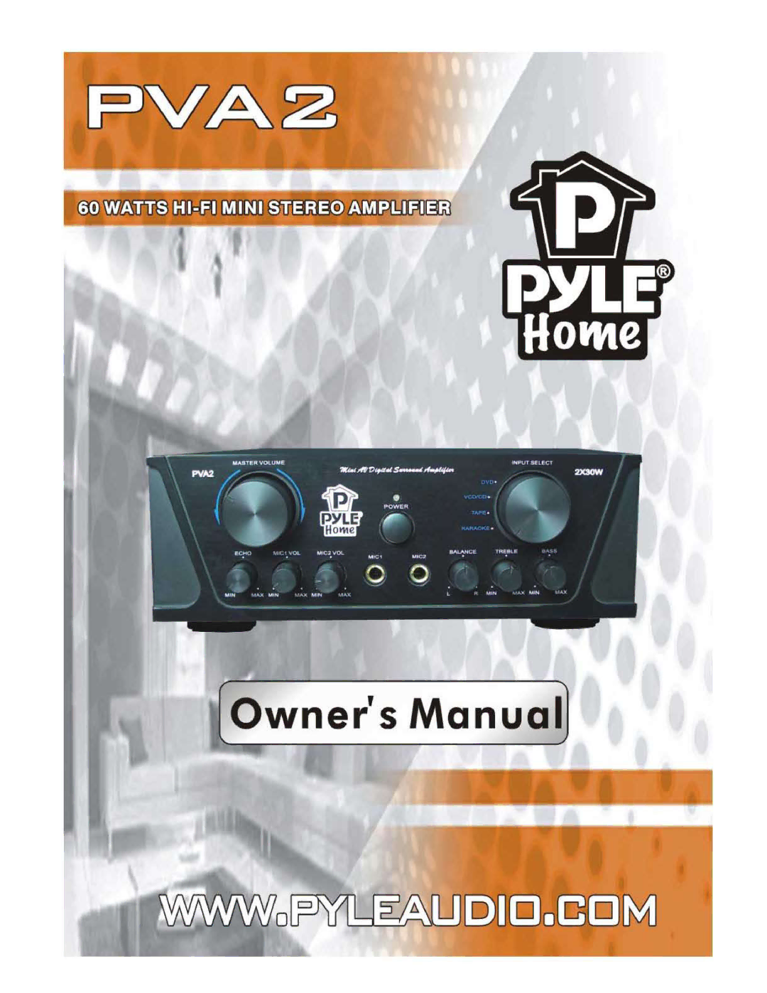 PYLE Audio PVA2 manual 