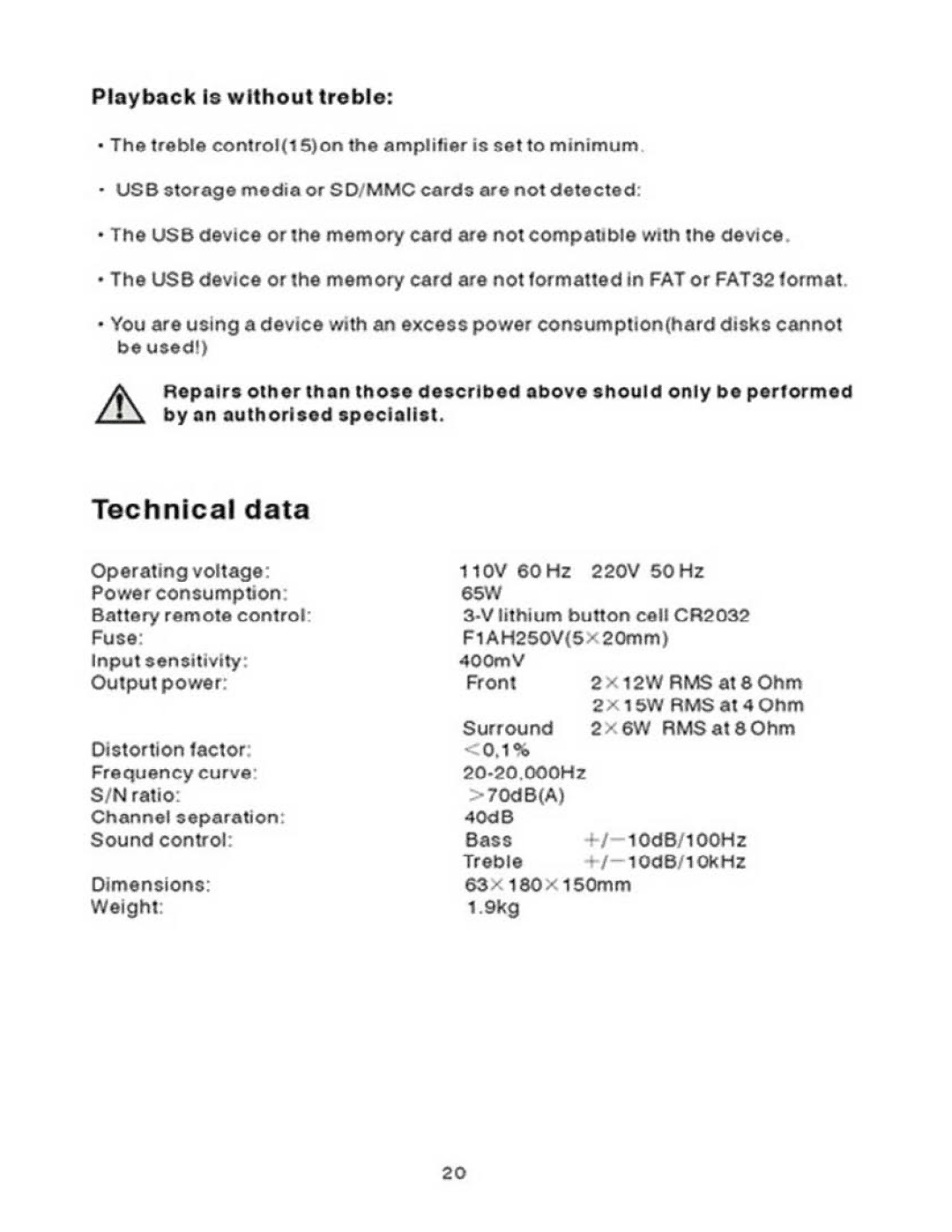 PYLE Audio PVA3U manual 