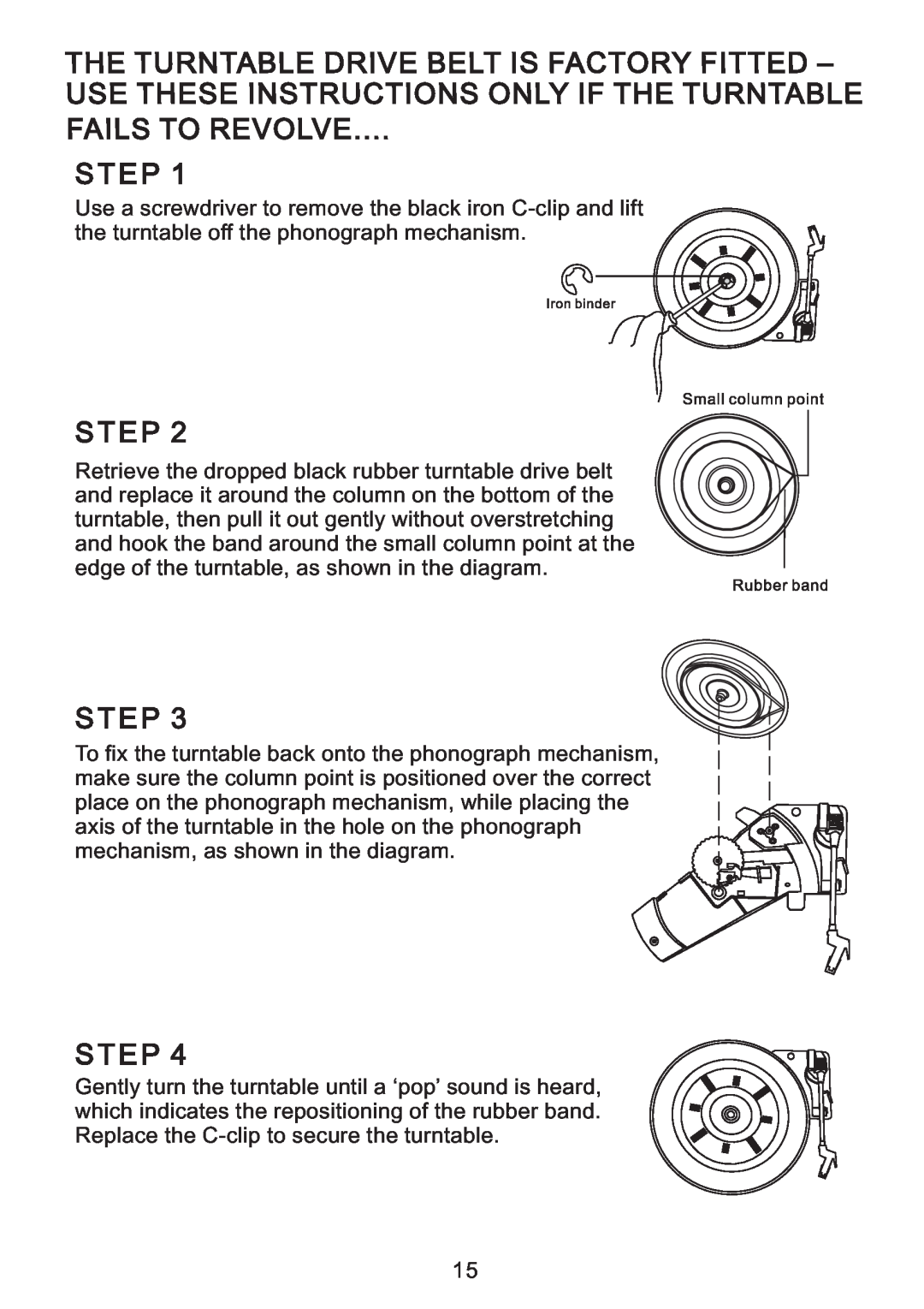 PYLE Audio PVNTT1 manual Step, S T E P 