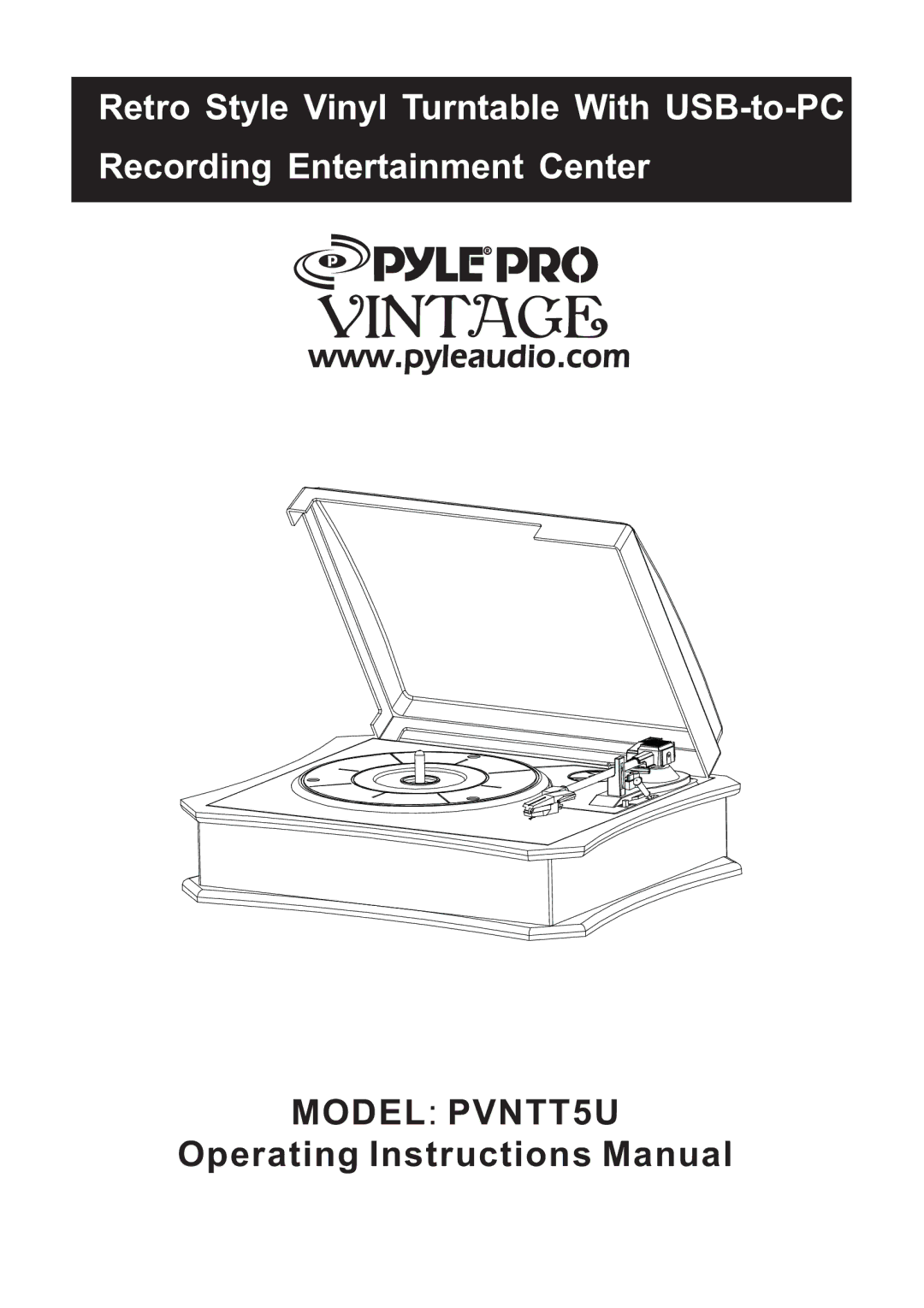 PYLE Audio manual Model PVNTT5U 