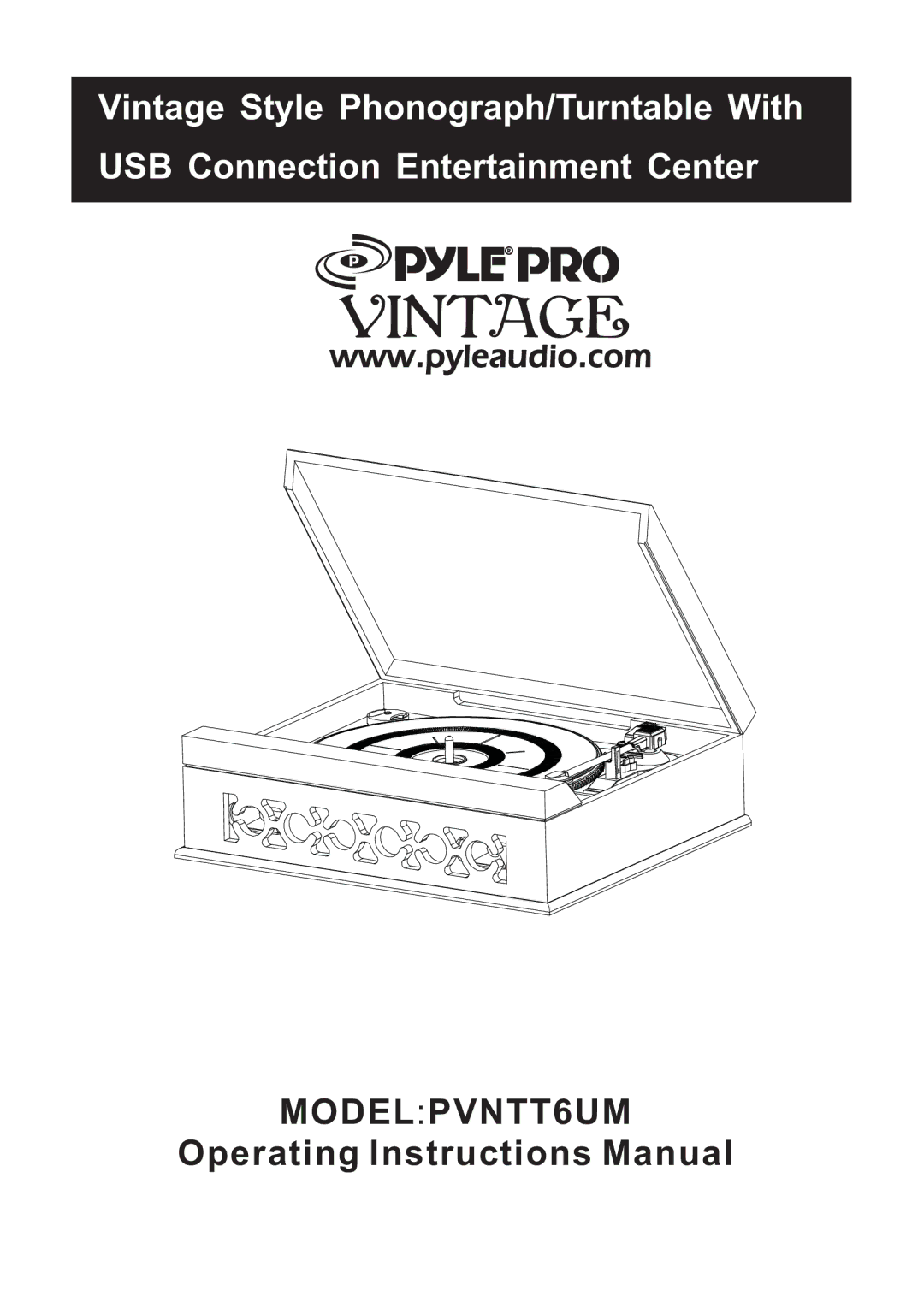 PYLE Audio manual MODELPVNTT6UM 