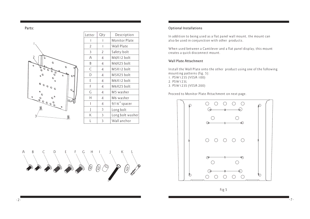 PYLE Audio PWLB008 manual Parts 