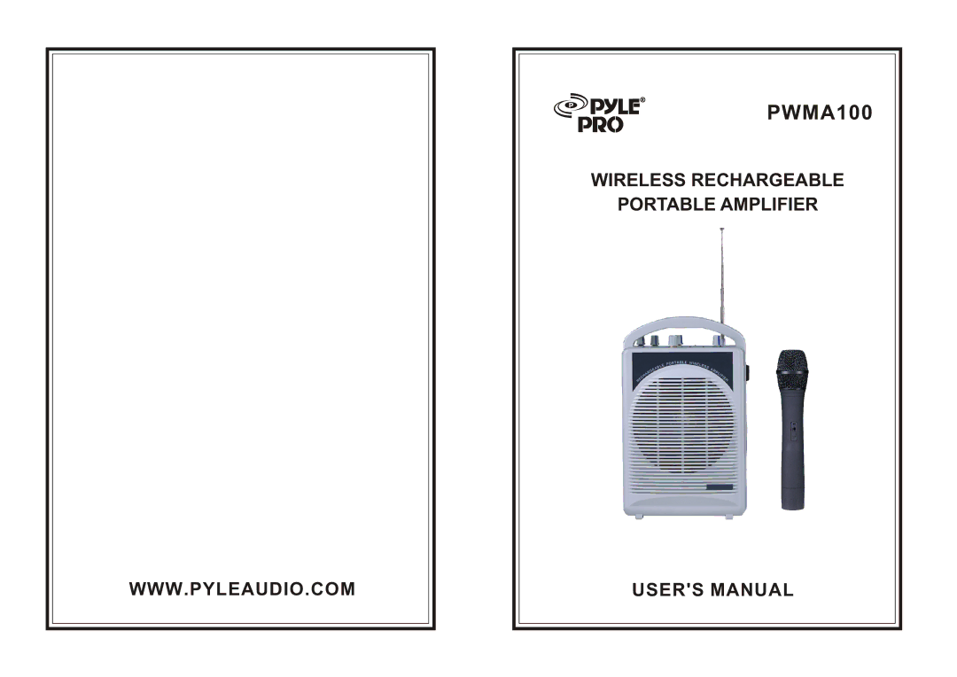 PYLE Audio PWMA100 user manual 