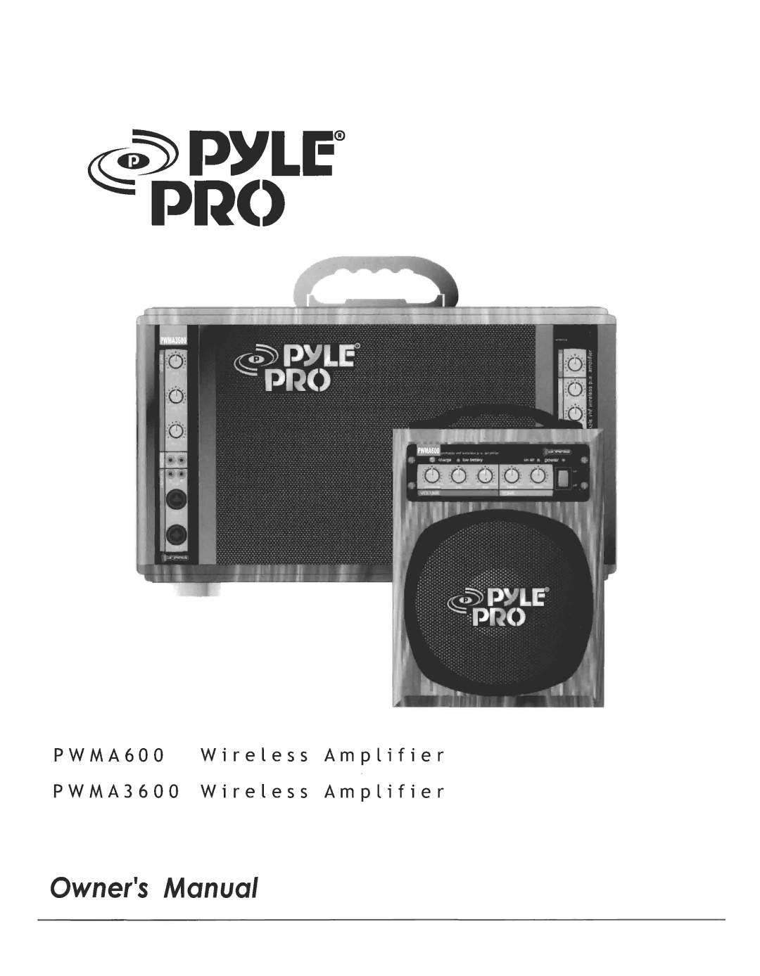 PYLE Audio PWMA600, PWMA3600 manual 