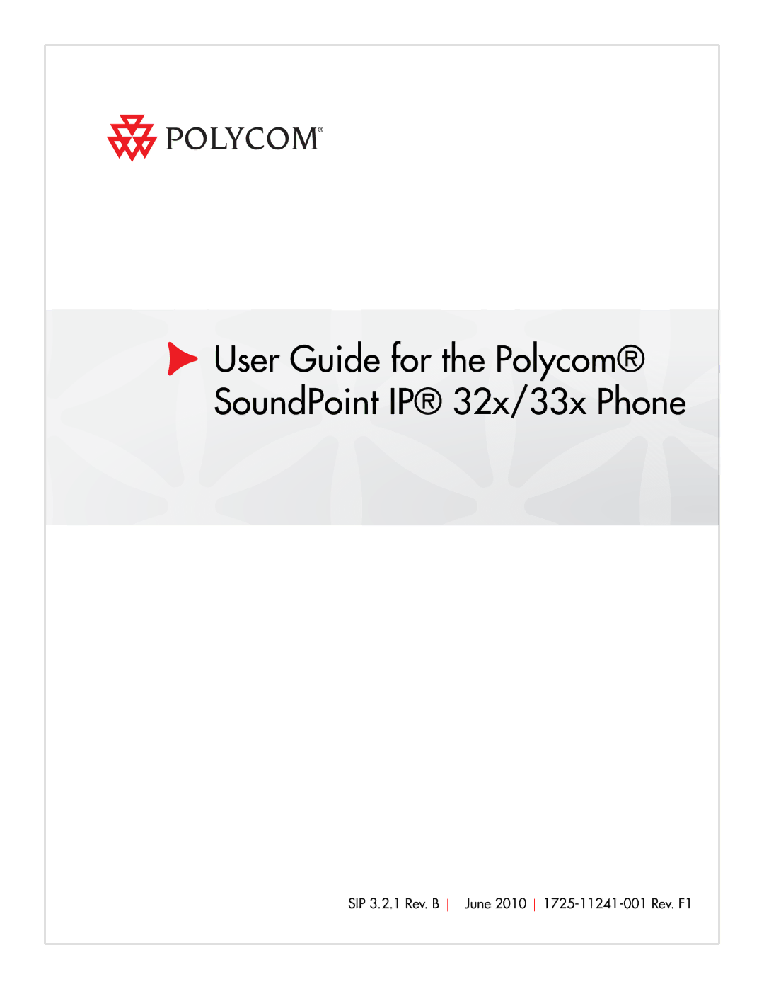 PYLE Audio SIP 3.2.1 manual User Guide for the Polycom SoundPoint IP 32x/33x Phone 