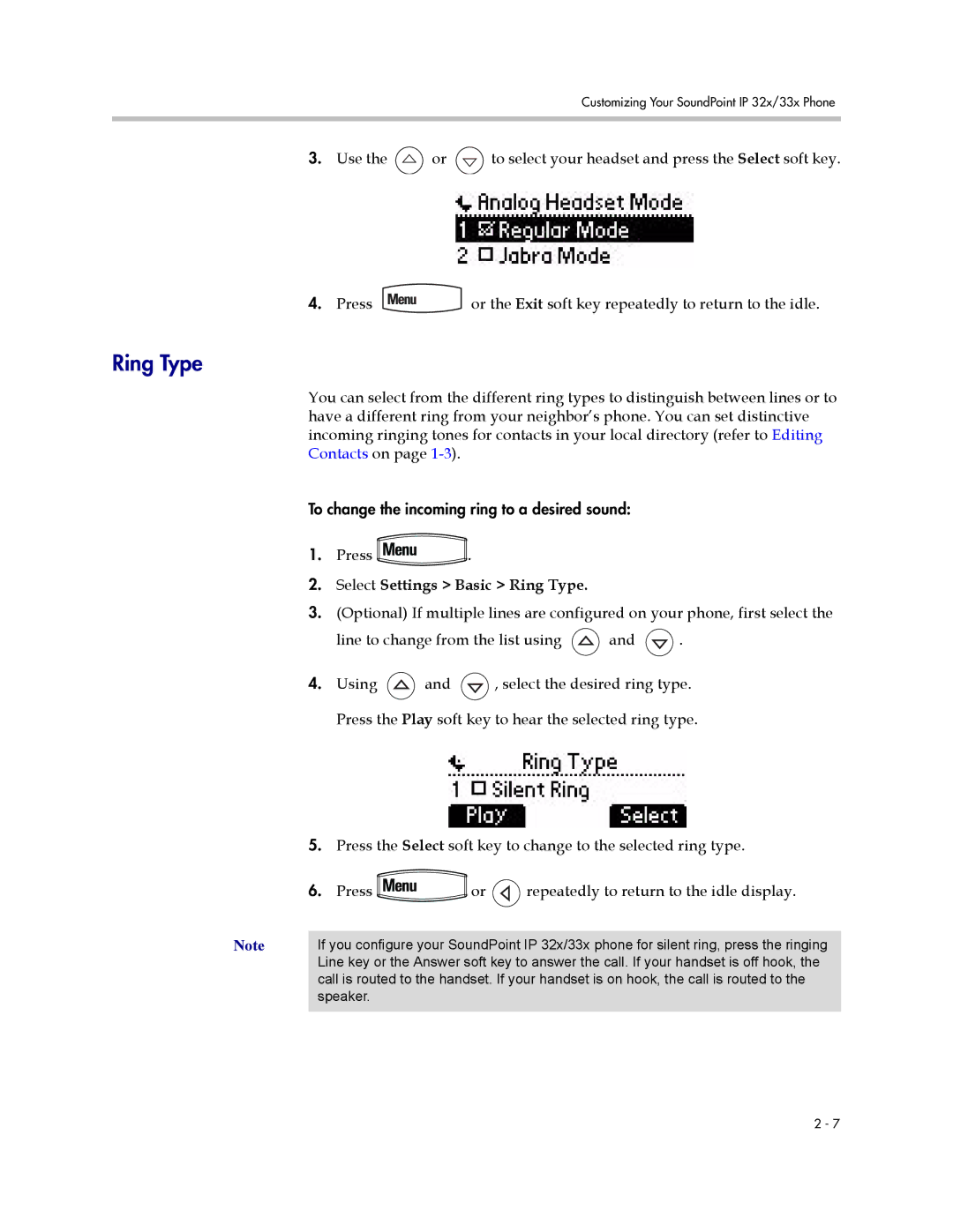 PYLE Audio SIP 3.2.1 manual Select Settings Basic Ring Type 