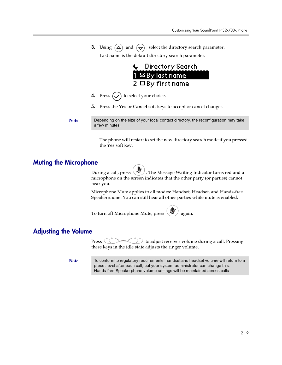 PYLE Audio SIP 3.2.1 manual Muting the Microphone, Adjusting the Volume 