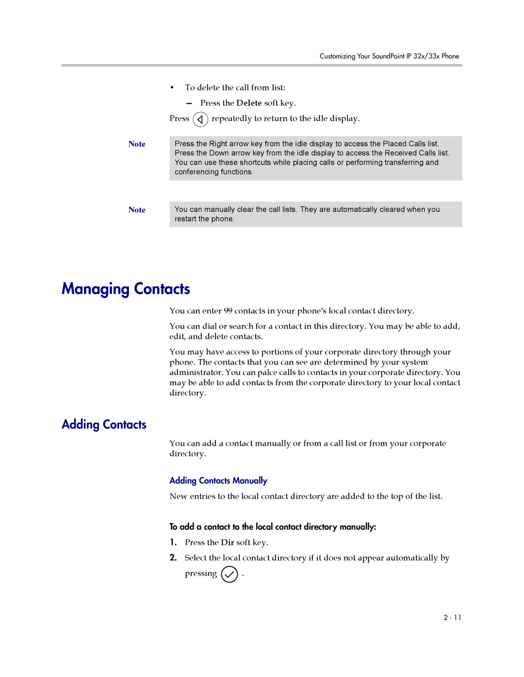 PYLE Audio SIP 3.2.1 manual Managing Contacts, Adding Contacts 