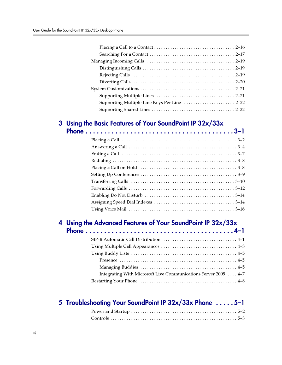 PYLE Audio SIP 3.2.1 manual Using the Basic Features of Your SoundPoint IP 32x/33x Phone 