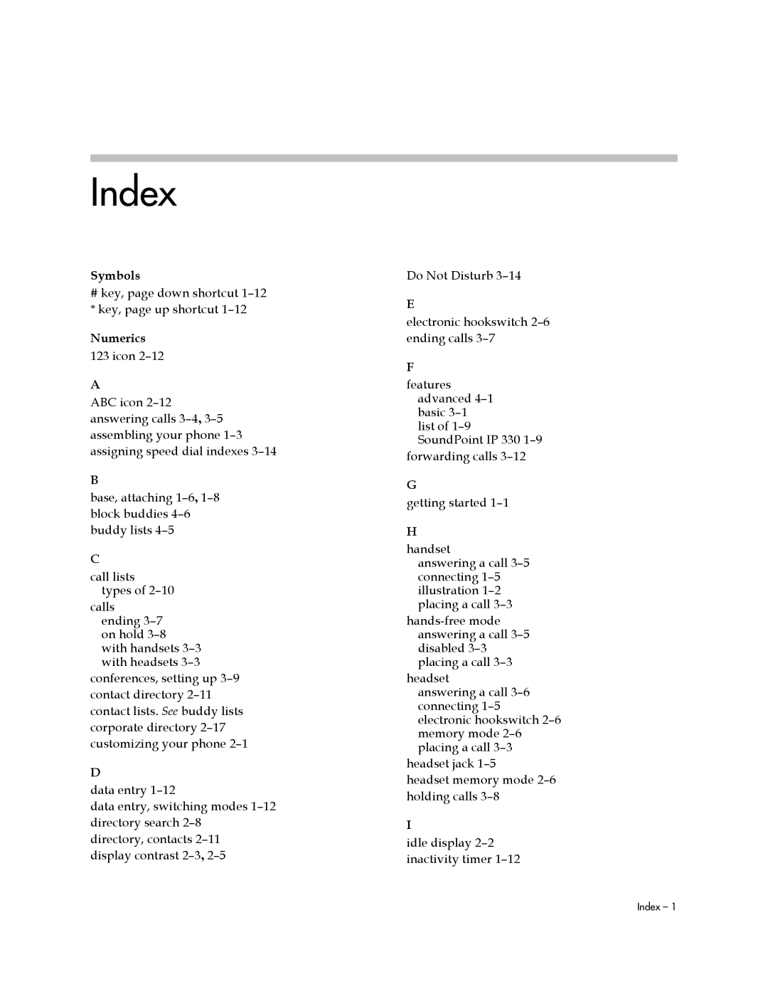 PYLE Audio SIP 3.2.1 manual Symbols, Numerics 