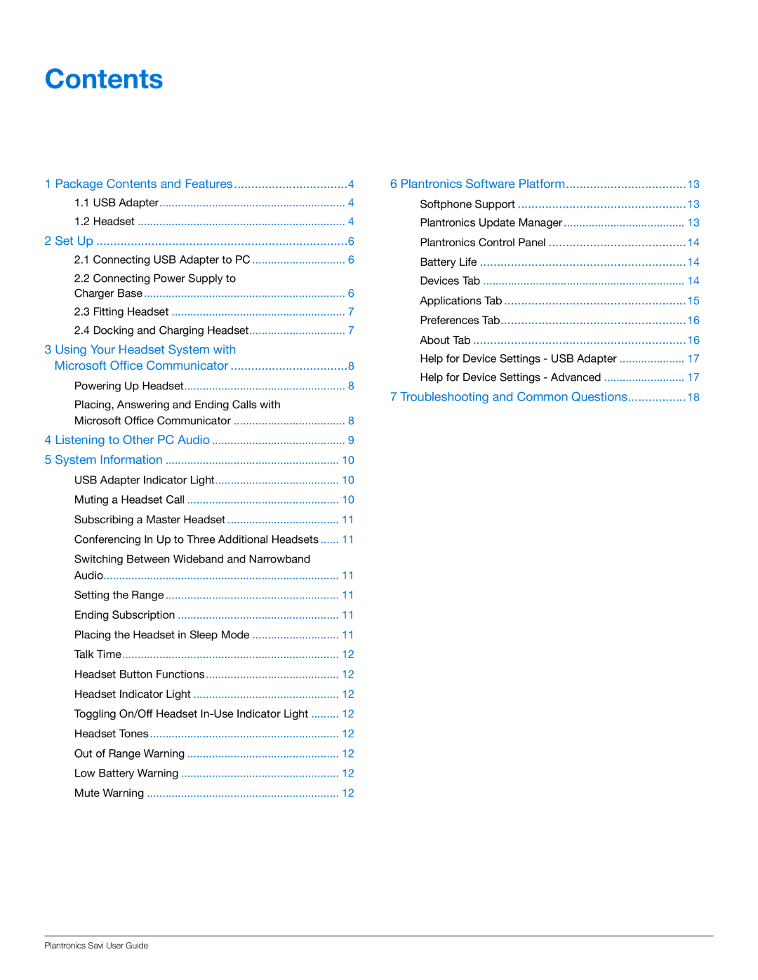 PYLE Audio W430-M manual Contents 