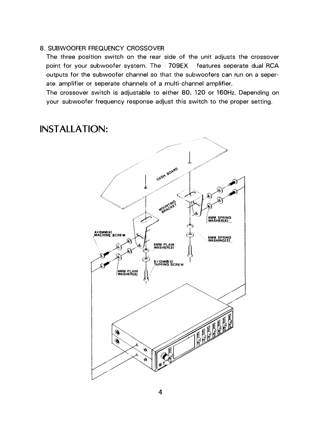 Pyramid Car Audio 709EX manual 