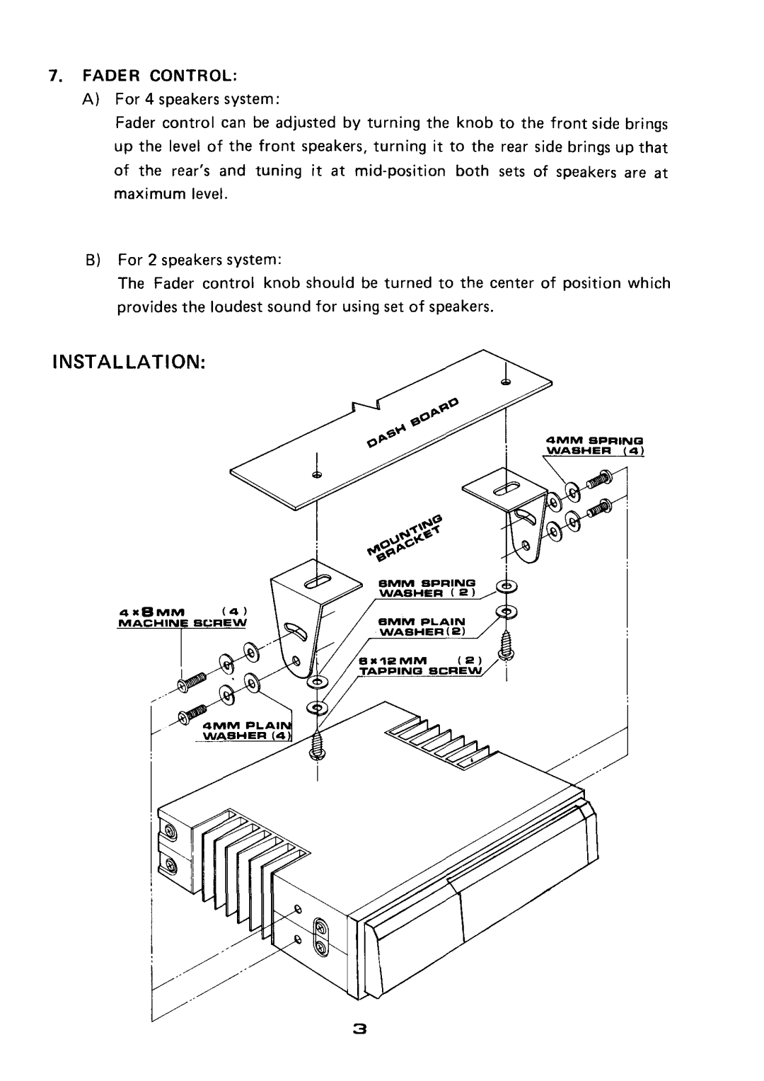 Pyramid Car Audio 906VL manual Installation 