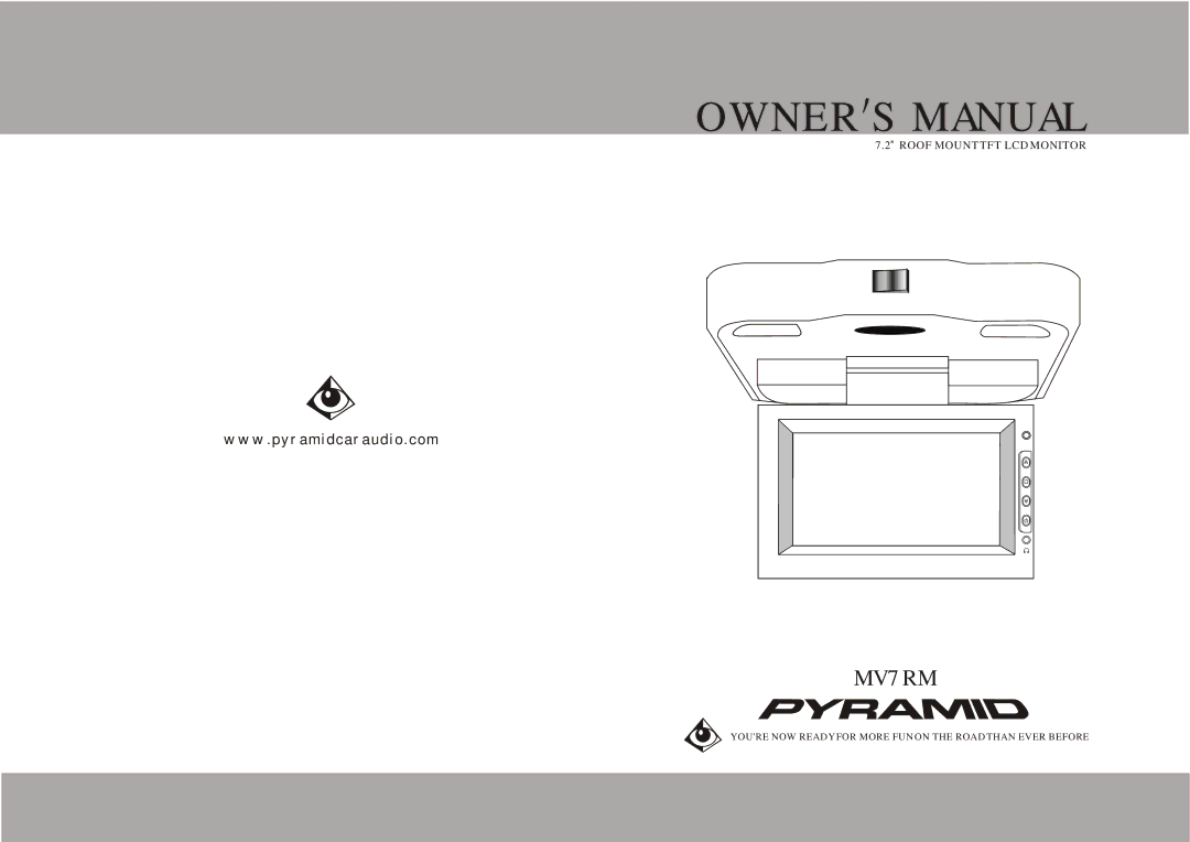 Pyramid Car Audio Car Video System specifications Owner S Manual 