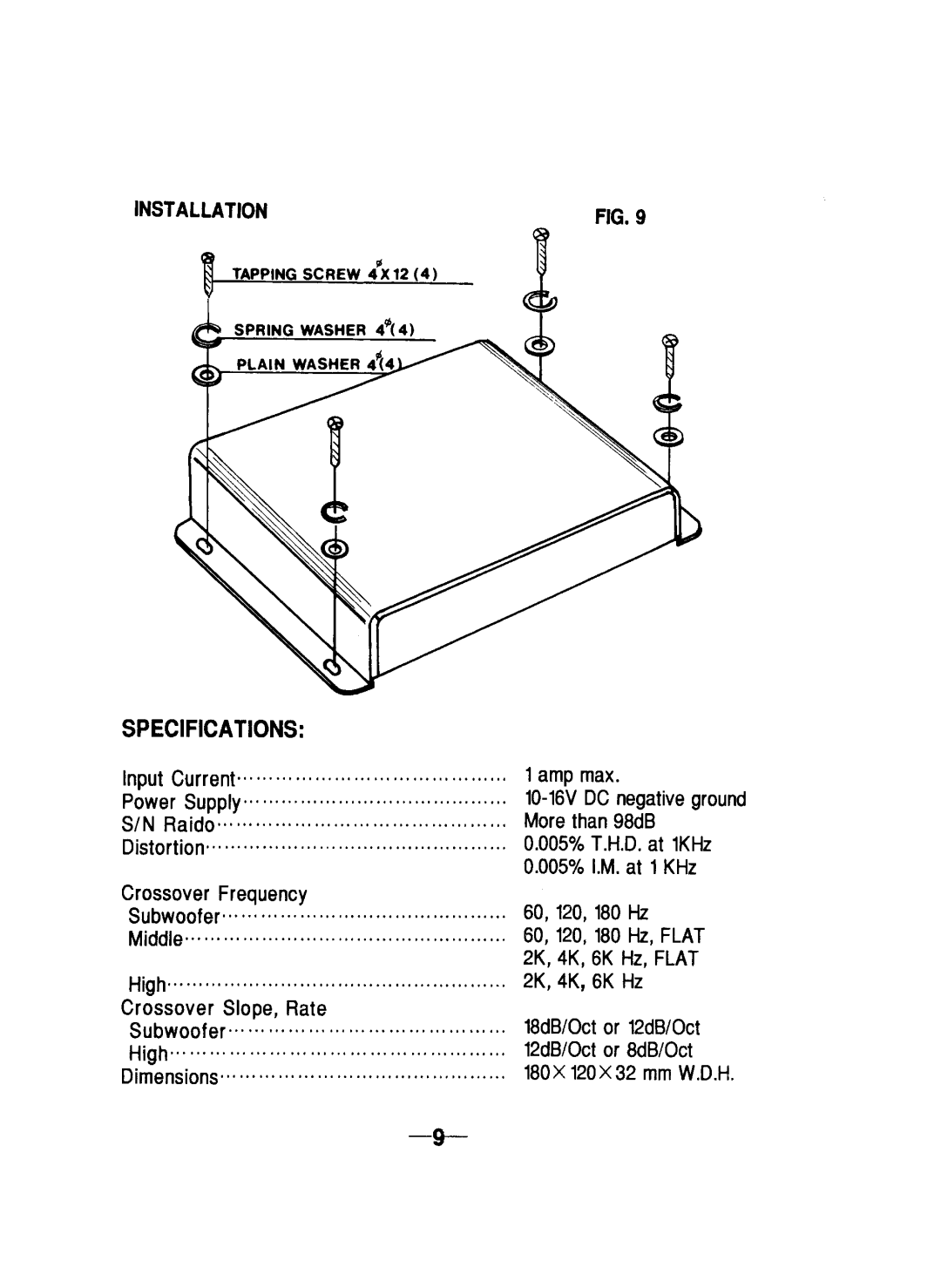 Pyramid Car Audio CR-79G manual 