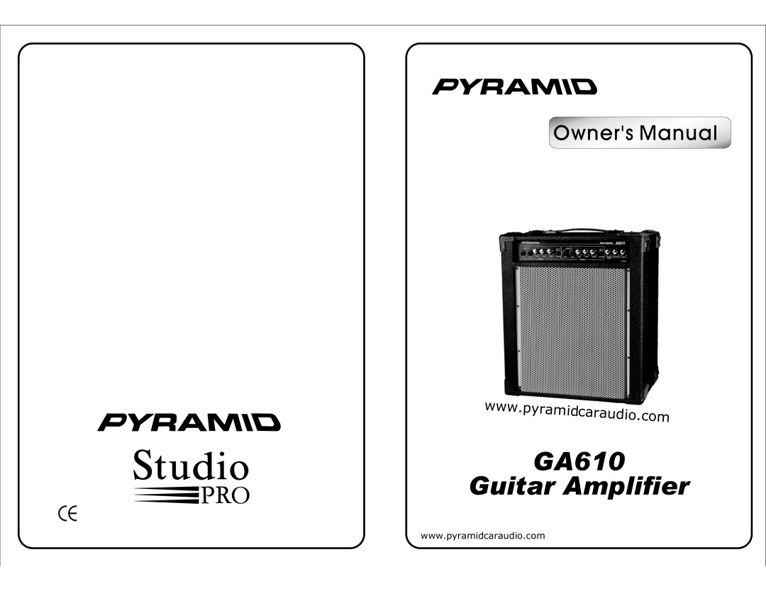 Pyramid Car Audio GA610 owner manual Guitar Amplifier 