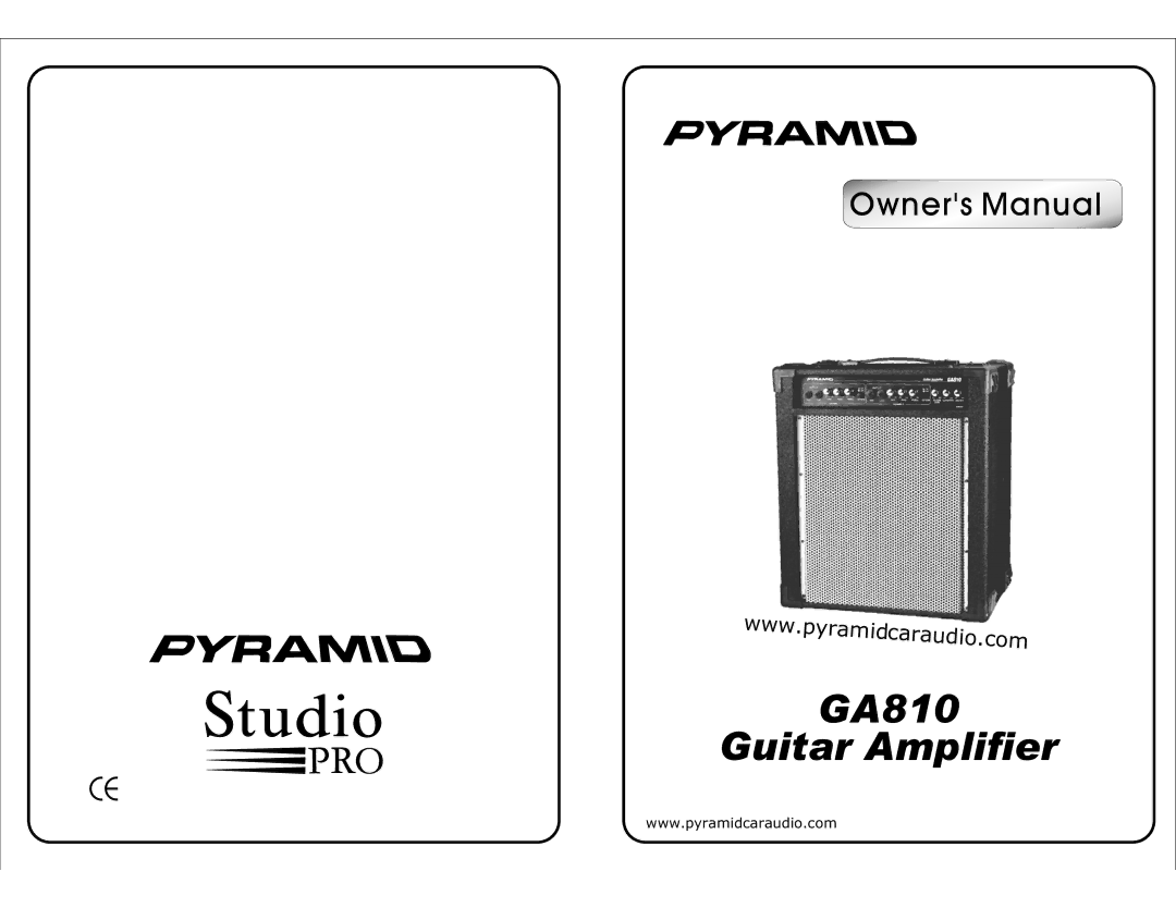 Pyramid Car Audio GA810 owner manual Guitar Amplifier 