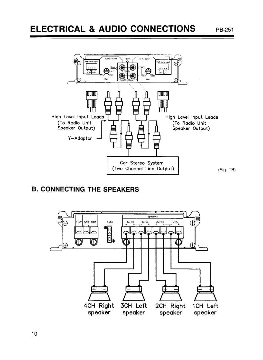 Pyramid Car Audio PB-301, PB-601, PB-101, PB-251 manual 