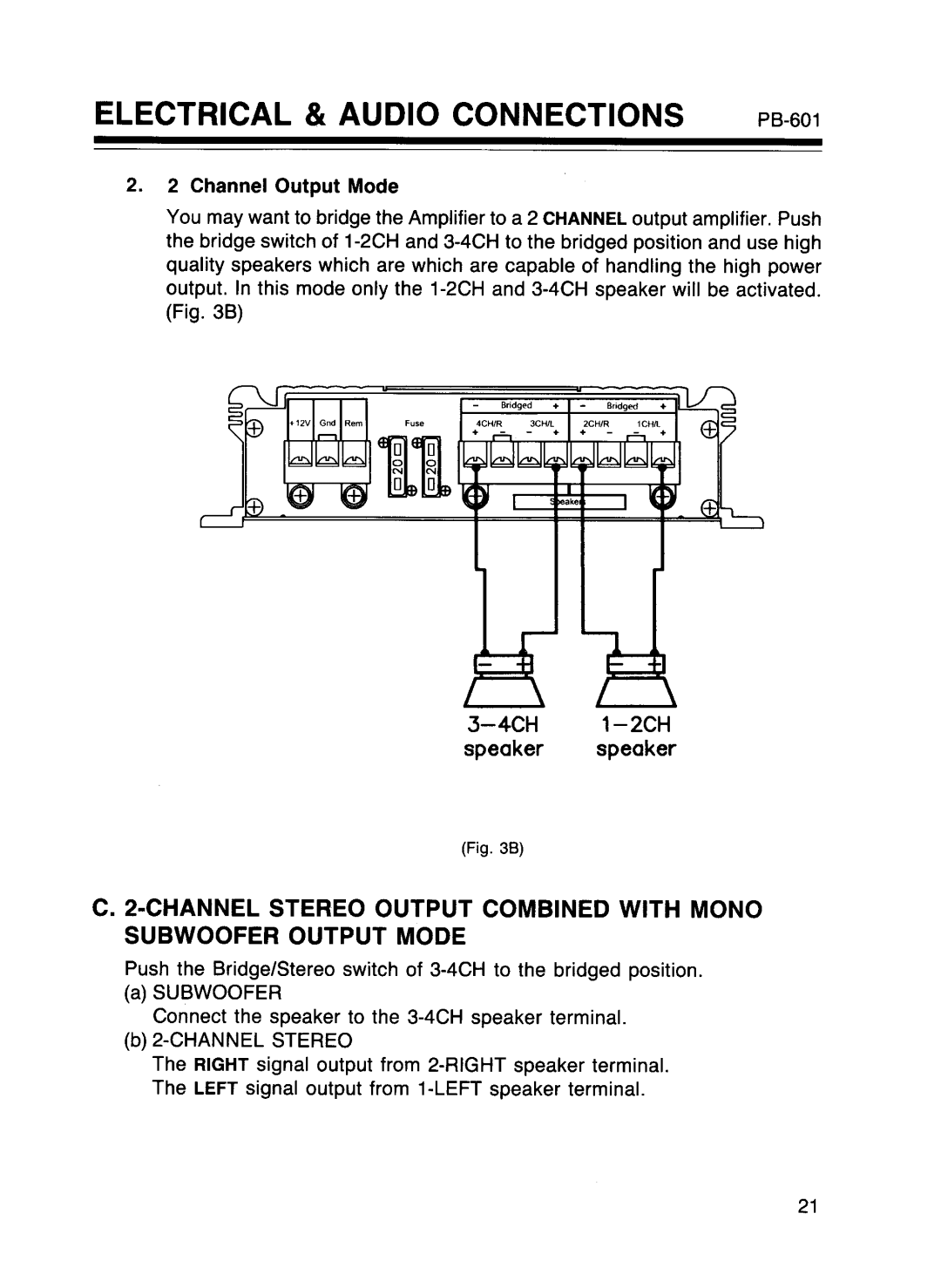 Pyramid Car Audio PB-101, PB-601, PB-301, PB-251 manual 